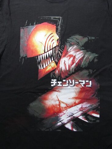 Bioworld Chainsaw Man Denji Crew Neck Long Sleeve Men's Black Tee in Saudi Arabia