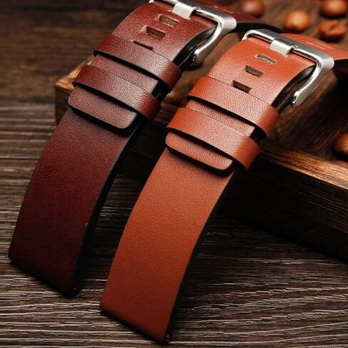 Cow Leather Strap for Diesel Watchband DZ7312 | DZ4323 | DZ7257 with Stainless Steel Pin Buckle Strap 24 26 27 28 30mm Flat Band (Color : 10mm Gold Clasp, Size : 28mm) in Saudi Arabia