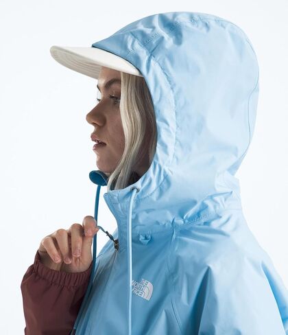 سترة بغطاء للرأس Antora Rain للنساء من THE NORTH FACE (مقاس قياسي ومقاس كبير)، أزرق بصري، متوسط in Kuwait