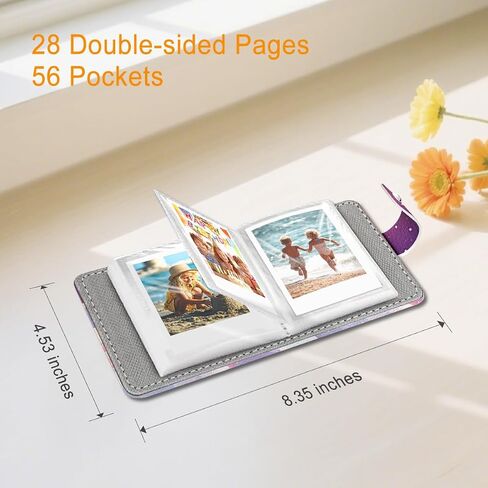 Night Sky Small Photos Album for 2x3 Inch Films, 56 Pockets Mini Cute Albums Book for Polaroid Fujifilm Instax Mini Instant Camera Printer, Kpop Photocard Pictures Binders Holders Storage in Kuwait