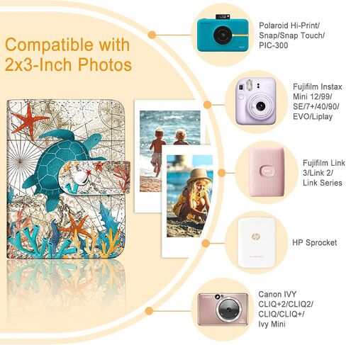 Night Sky Small Photos Album for 2x3 Inch Films, 56 Pockets Mini Cute Albums Book for Polaroid Fujifilm Instax Mini Instant Camera Printer, Kpop Photocard Pictures Binders Holders Storage in Kuwait