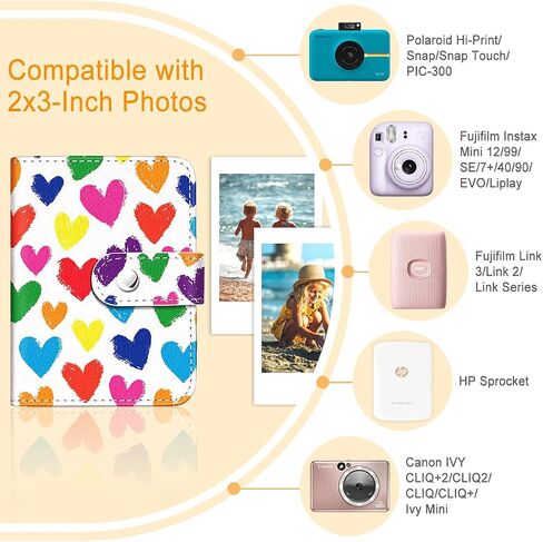 Night Sky Small Photos Album for 2x3 Inch Films, 56 Pockets Mini Cute Albums Book for Polaroid Fujifilm Instax Mini Instant Camera Printer, Kpop Photocard Pictures Binders Holders Storage in Kuwait