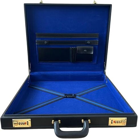 Masonic Regalia Apron Hard Case Size Mm أو Wm Mason Faux Leather Case ، Black in Saudi Arabia