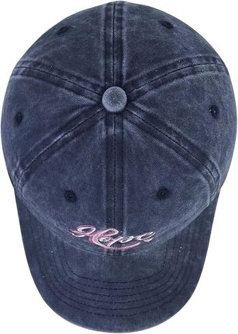 Hope Embroidered Baseball Caps for Women Men Pink Ribbons Adjustable Baseball Hat in Kuwait