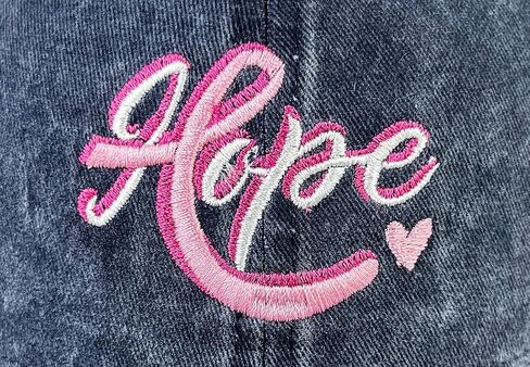 Hope Embroidered Baseball Caps for Women Men Pink Ribbons Adjustable Baseball Hat in Kuwait