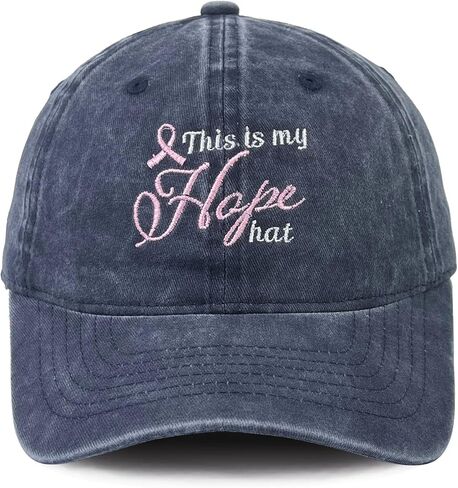 Hope Embroidered Baseball Caps for Women Men Pink Ribbons Adjustable Baseball Hat in Kuwait