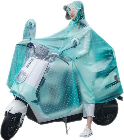 Motorcycle Poncho Thickening Poncho with Rearview Mirror Cover Raincoat with Transparent Mask Poncho Outdoor in Saudi Arabia