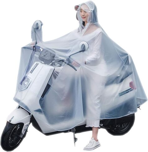 Motorcycle Poncho Thickening Poncho with Rearview Mirror Cover Raincoat with Transparent Mask Poncho Outdoor in Saudi Arabia