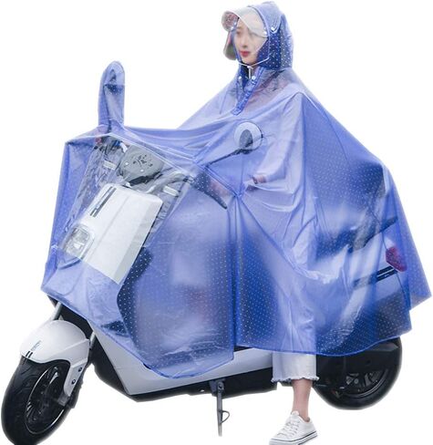 Motorcycle Poncho Thickening Poncho with Rearview Mirror Cover Raincoat with Transparent Mask Poncho Outdoor in Saudi Arabia