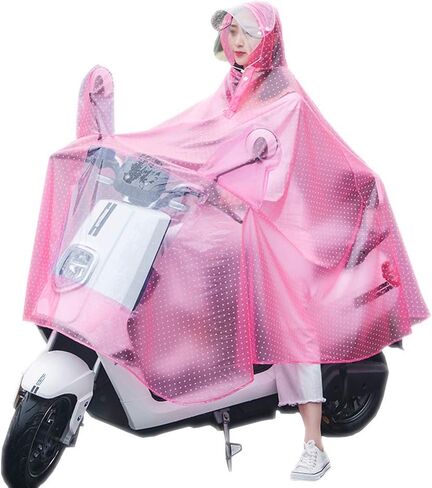Motorcycle Poncho Thickening Poncho with Rearview Mirror Cover Raincoat with Transparent Mask Poncho Outdoor in Saudi Arabia
