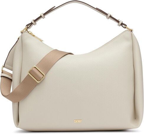 DKNY Hailey Hobo Bag, Black/Gold in Saudi Arabia