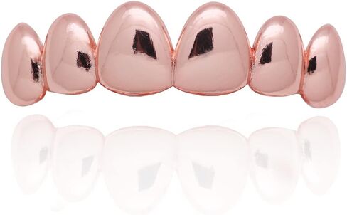 18K Gold Plated Hip Hop Teeth Grillz for Men Women Irregular 6 Teeth Mouth Top & Bottom Vampire Fangs Teeth Grills for Your Teeth in Kuwait