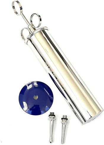 CynaMed Ear Wax Removal Syringe 8 OZ - Brass with Chrome Finish Ideal for Household, EMT, Firefighter, Police, Medical Student in Kuwait
