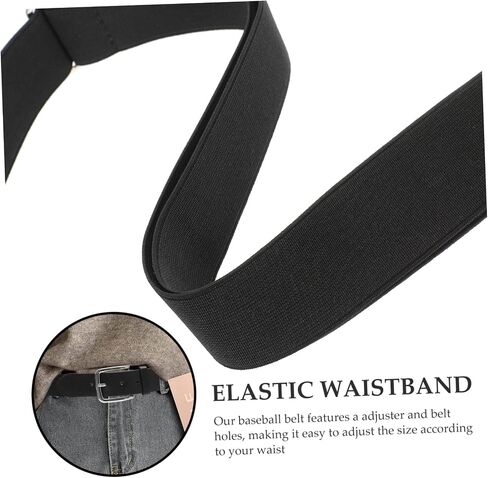 Mikikit Stretch Baseball Belt for Men Women Adjustable Elastic Baseball Softball Belt Youth Sports Belt for Stylish Outfits for Training Games in Saudi Arabia