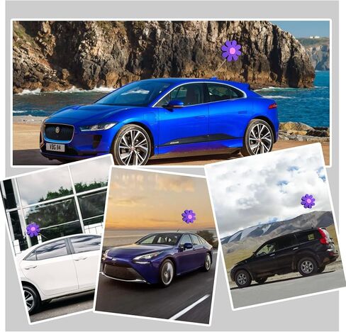 EVKILKJS Purple Daisy Car Antenna Topper,Car Antenna Decoration,Auto Mirror Dangler,Antenna Balls for Cars Cute Dashboard Accessories for Women Men in Saudi Arabia