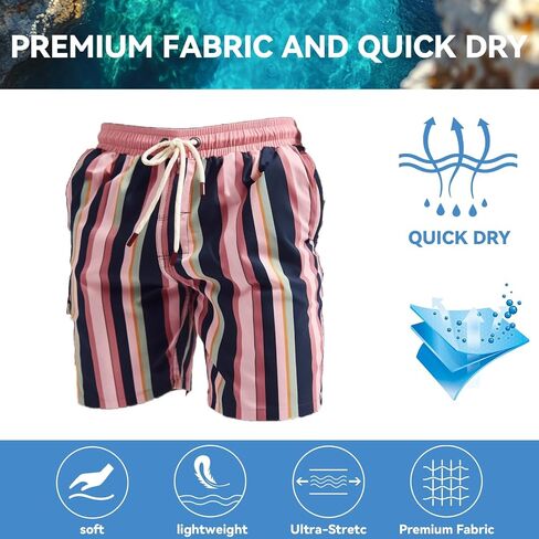 Boys Swim Trunks with Compression Liner Beach Shorts Quick Dry Board Bathing Suit Travel Essential in Saudi Arabia