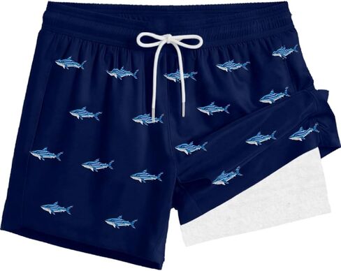 Boys Swim Trunks with Compression Liner Beach Shorts Quick Dry Board Bathing Suit Travel Essential in Saudi Arabia