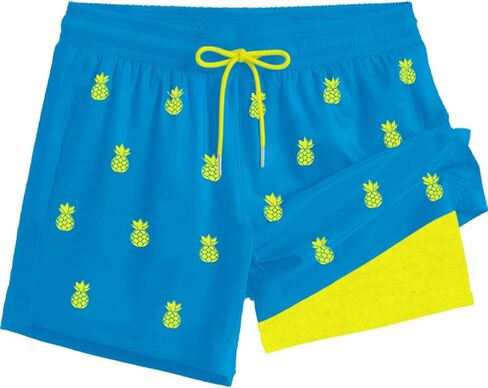 Boys Swim Trunks with Compression Liner Beach Shorts Quick Dry Board Bathing Suit Travel Essential in Saudi Arabia