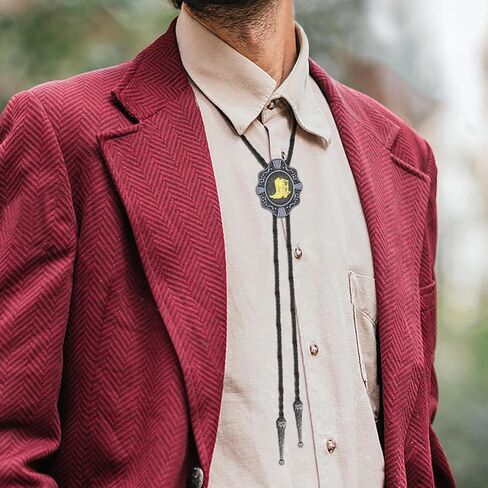 HUABOLA CALYN Vintage Bolo Tie for Men Women, Rodeo Corss Western Cowboy Ties Necklace Leather Necktie Costume Accessories in Saudi Arabia