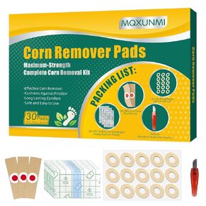 Corn Remover Pads for Feet & Toes – Professional Foot Corn Remover Kit with Removal Pads, PU Film, Remover Tool & Corn Cushions, Complete Corn Removal & Recovery Care for Hard Skin & Calluses in Saudi Arabia