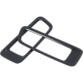 Engine Hood Air Vent Frame Trim Cover Decor Bezel, Front Hood Air Vent Frame Cover Trim, Car Front Bonnet Hood Air Outlet Air Vent Cover, Carbon Fiber in Saudi Arabia
