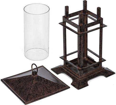 H Potter Decorative Large Candle Holder Patio Decor Cast Iron Candle Lantern in Kuwait