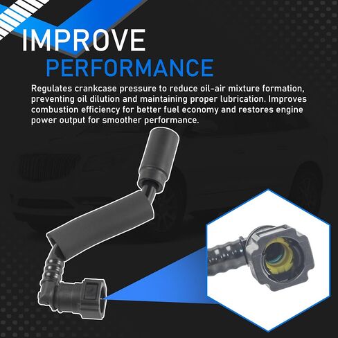 Positive Crankcase Ventilation Valve Tube Hose and PCV Valve Fitting Adapter Connector Right Kit Compatible with 2012-2017 GMC Acadia Buick Enclave Chevrolet Traverse Replaces 12583384 in Saudi Arabia