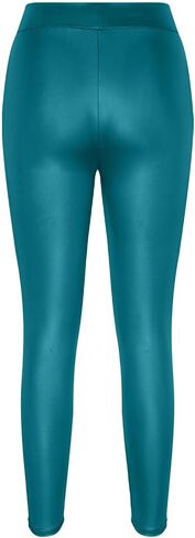 Women's Faux Leather Leggings High Waisted Pants Elastic Butt Lifting Stretchy Sexy Slim Fit Tights Party Clubwear in Saudi Arabia