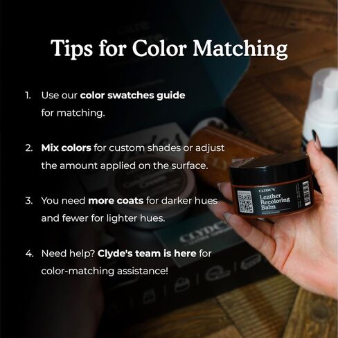 Clyde's™ Recoloring Balm | Non-Toxic Material Dye & Restorer for Furniture, Car Seats, & More | 23 Colors (Gray, 50ML) in Saudi Arabia