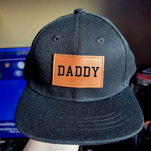 Personalized Dad and Son Matching Hat, Baseball Cap for Daddy and Baby, Toddlers, Newborns, Kids Hat Leather in Saudi Arabia
