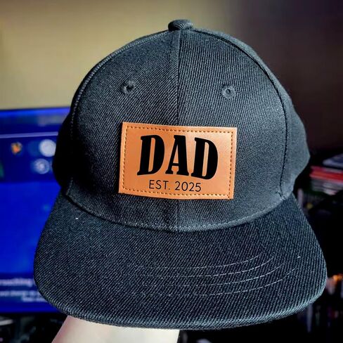 Personalized Dad and Son Matching Hat, Baseball Cap for Daddy and Baby, Toddlers, Newborns, Kids Hat Leather in Saudi Arabia