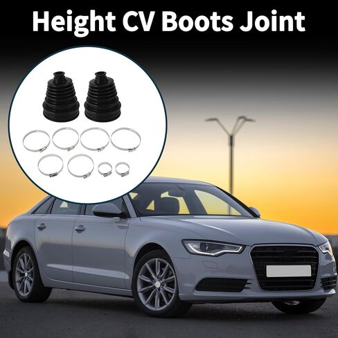 1 Set 5.12" Height CV Boots Joint Rubber Height Flexible Constant Velocity Joint Pagoda Shape Black Universal in Saudi Arabia