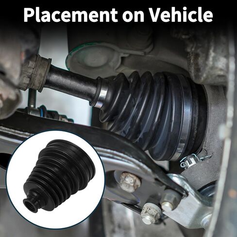 1 Set 5.12" Height CV Boots Joint Rubber Height Flexible Constant Velocity Joint Pagoda Shape Black Universal in Saudi Arabia