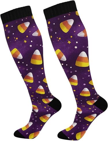 Dussdil Compression Socks for Women Men Knee High Socks Circulation Knee Long Socks Athletic Running Stockings Socks in Kuwait