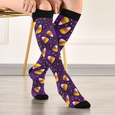 Dussdil Compression Socks for Women Men Knee High Socks Circulation Knee Long Socks Athletic Running Stockings Socks in Kuwait