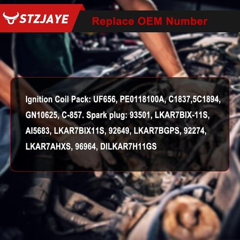 حزم ملف الإشعال uf656 و Iridium Spark Plugs Kit 93501 متوافقة مع Mazda 3 Sport 14-18 ، لـ Mazda 6 14-20 ، لـ CX-3/CX-5/CX-9/MX-5 MIATA 16-18 2.0L 2.5L L4 PE2018100 5C1894 SET من 4 in Saudi Arabia