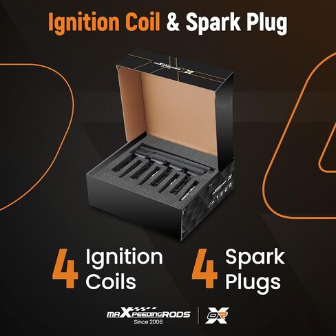 MaxPeedingRods UF669 Ignition Coil Pack و Iridium Sparks Plugs تناسب Buick Encore ، لشيفروليه Cruze Sonic Trax Volt 1.4l L4 2011-2019 ، مجموعة ملفات Ignition تحل محل UF-669 25195107 25198623 in Kuwait