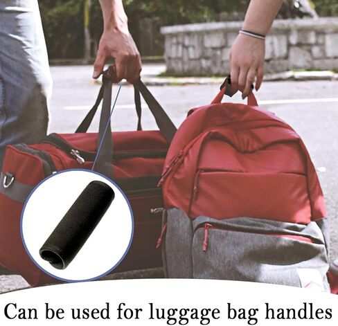 2 Pack Luggage Handle Wraps, Soft Handle Covers for Suitcase, Handle Wrap for Carry On/Bag, Travel Accessories for Luggage (Black) in Saudi Arabia