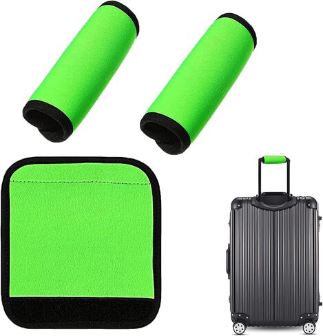 2 Pack Luggage Handle Wraps, Soft Handle Covers for Suitcase, Handle Wrap for Carry On/Bag, Travel Accessories for Luggage (Black) in Saudi Arabia