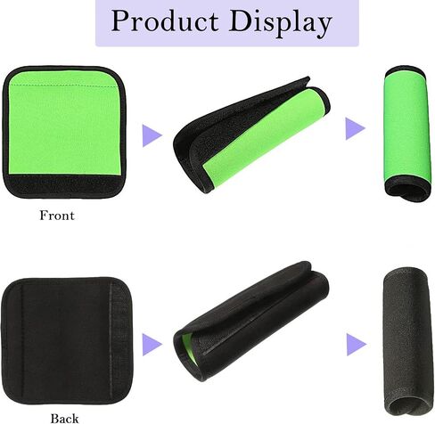 2 Pack Luggage Handle Wraps, Soft Handle Covers for Suitcase, Handle Wrap for Carry On/Bag, Travel Accessories for Luggage (Black) in Saudi Arabia