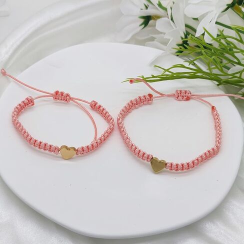 First Day of Kindergarten Bracelets for Mommy and Me Back To School Gift Matching Bracelets, Mother Daughter Bracelets Pre-K Gifts for Girls Boys, Heart Wish Adjustable Bracelets in Kuwait
