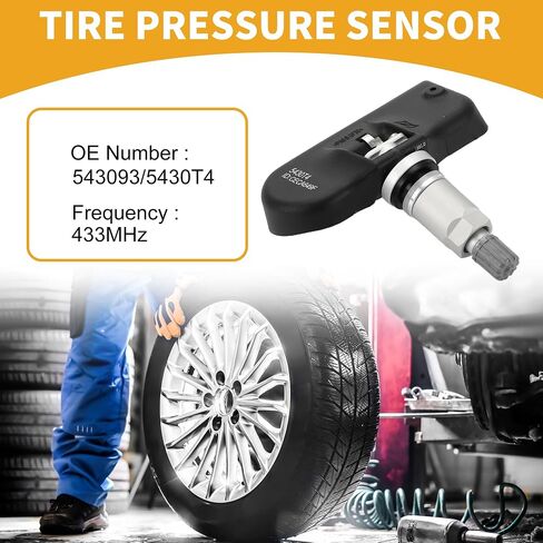 4Pcs Tire Pressure Sensor No.543093/5430T4 Tire Pressure Monitoring Sensor for Peugeot 407 Coupe SW 2004-2010 in Saudi Arabia