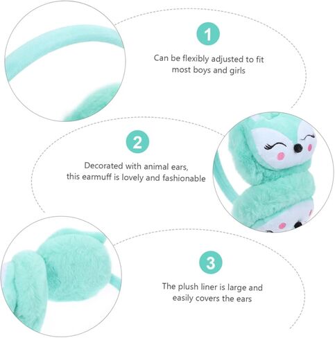 2Pcs Earmuffs Comfortable Ear Covers for Boys and Supple with Cute Fox Design Ear Protection for Outdoor Activities Lake in Saudi Arabia