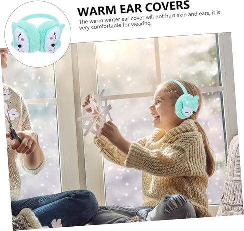 2Pcs Earmuffs Comfortable Ear Covers for Boys and Supple with Cute Fox Design Ear Protection for Outdoor Activities Lake in Saudi Arabia