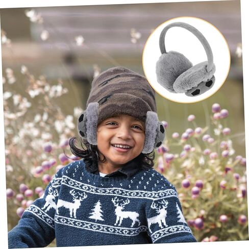 PartyKindom Wintermuffs تصميم كرة القدم أغطية الأذن الدافئة أفخم للأولاد غامض الأذن للأنشطة في الهواء الطلق الرياضات الشتوية in Kuwait