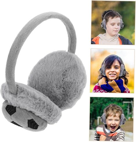PartyKindom Wintermuffs تصميم كرة القدم أغطية الأذن الدافئة أفخم للأولاد غامض الأذن للأنشطة في الهواء الطلق الرياضات الشتوية in Kuwait
