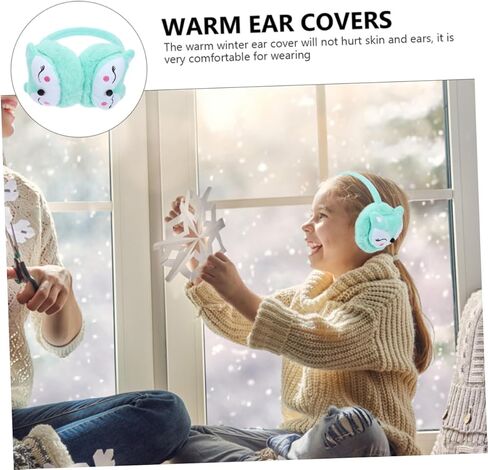 Vanzack 2pcs تدفئة الأذن من أجل تصميم أذن ناعم لينة البحيرة لتصميم خفيف الوزن للطقس البارد أغطية أذن مريحة للأولاد in Kuwait