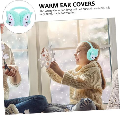 GALPADA 2Pcs Winter Earmuffs for Comfortable Ear Covers with Cute Fox Design for Outdoor Activities Prevents Ear Freezing Great for Boys Durable in Saudi Arabia