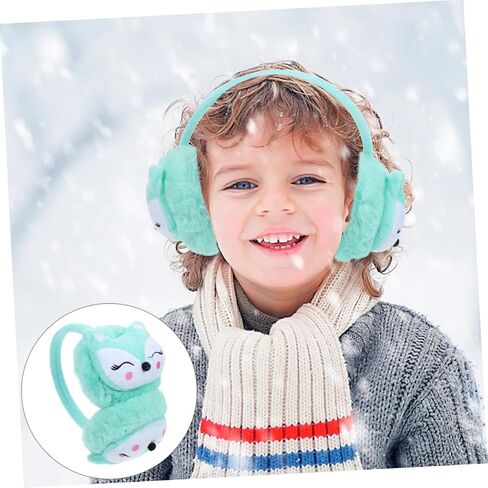 GALPADA 2Pcs Winter Earmuffs for Comfortable Ear Covers with Cute Fox Design for Outdoor Activities Prevents Ear Freezing Great for Boys Durable in Saudi Arabia