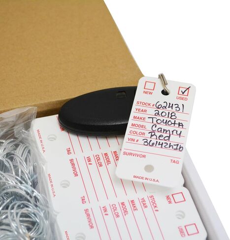 Poly Key Tag, Car Key Tag, 500 per Box, with Rings and Pens Tough (Survivor) (Yellow) in Saudi Arabia